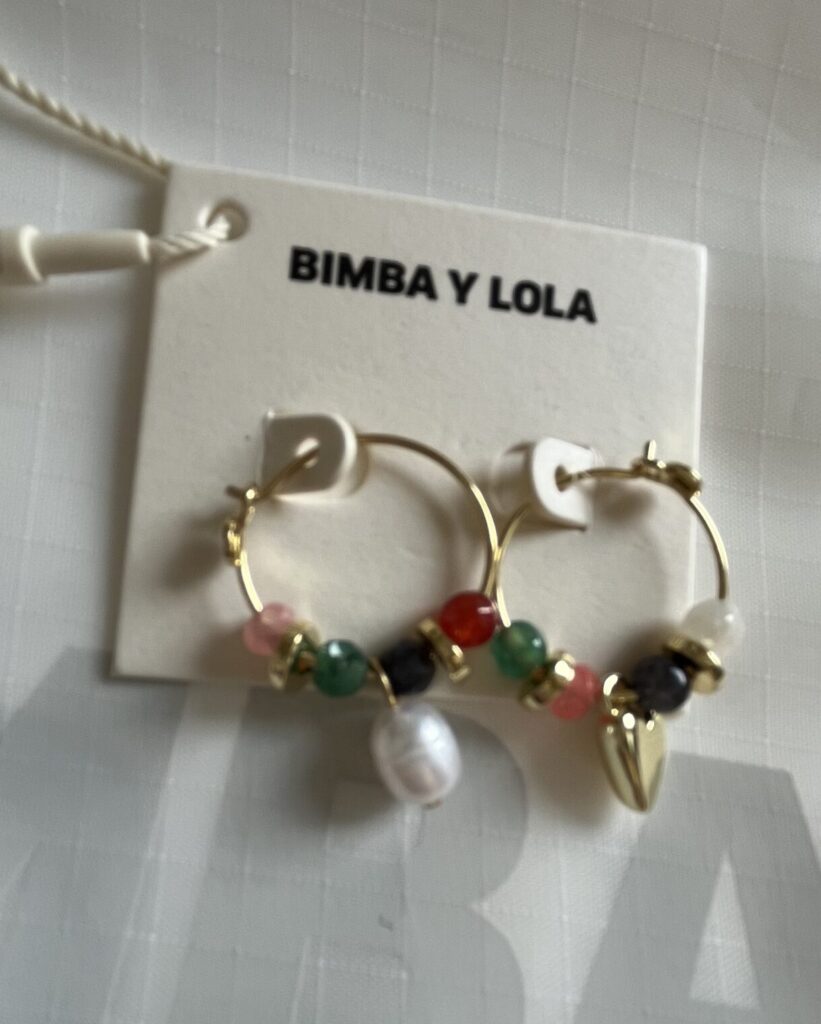 Pendientes aro dorado Bimba y Lola